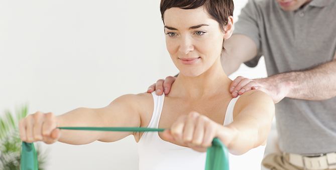 Female Patient with Kinesiologist