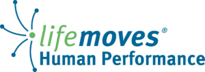 Lifemoves Human Performance in Burnaby, Logo in Green and Blue